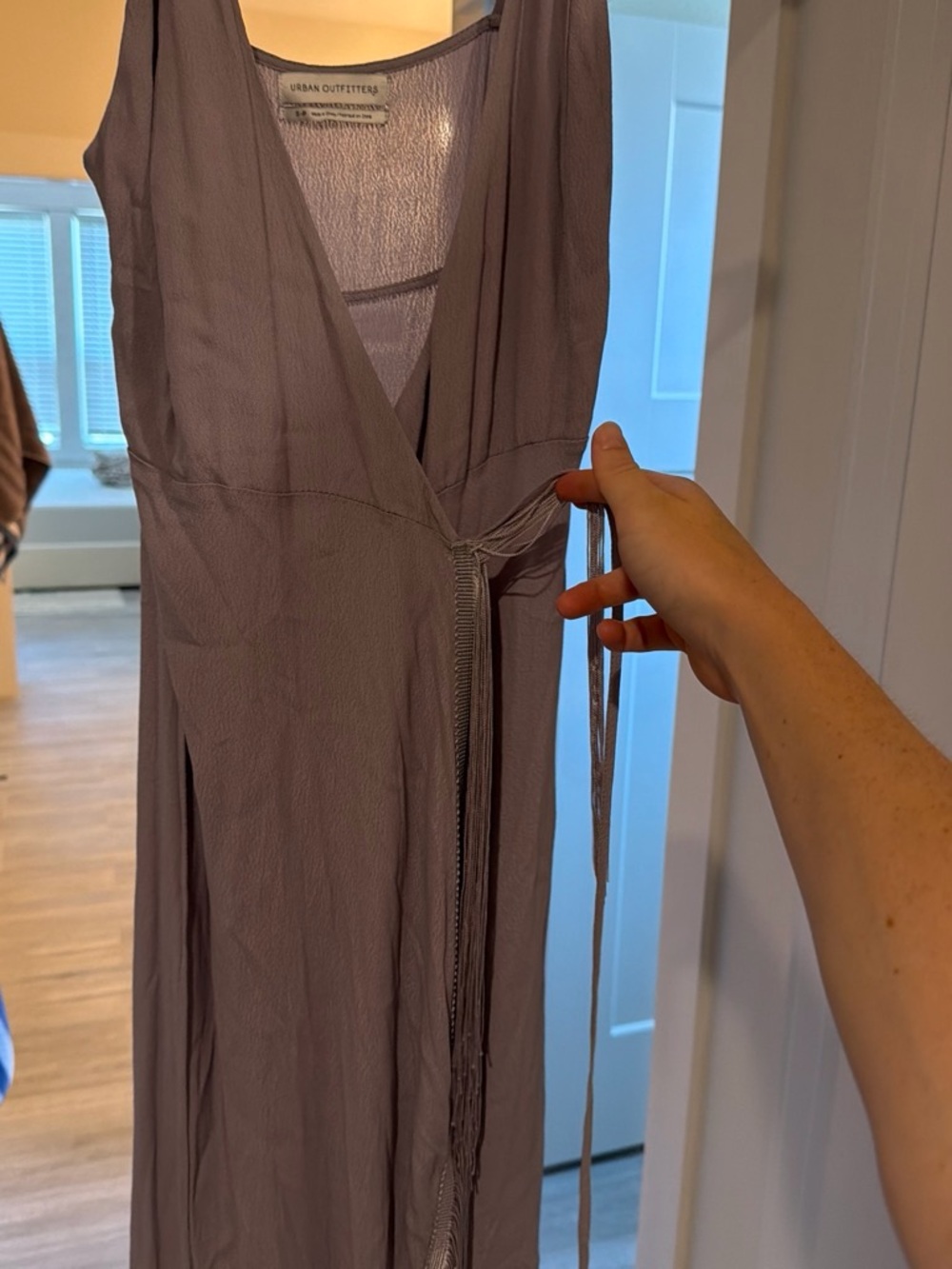 Urban Outfitters Lavender-Mauve Wrap Maxi Dress